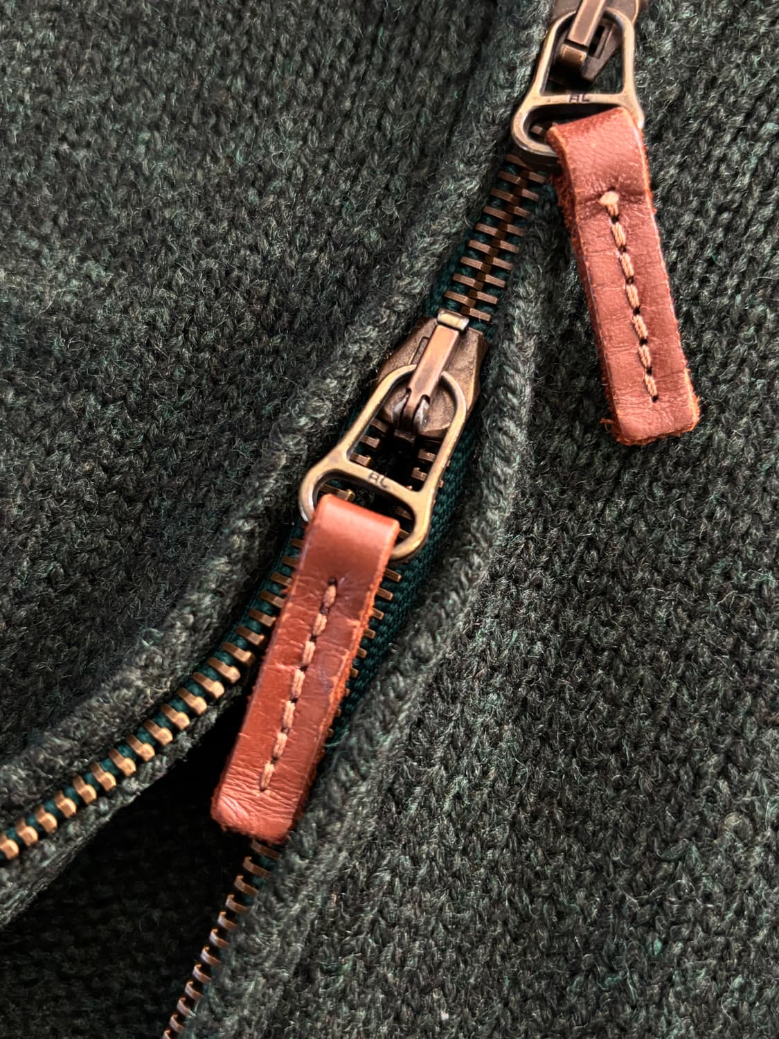 Polo 폴로 랄프로렌 엠브로이드 딥그린 램스울 니트 집업 상품이미지4