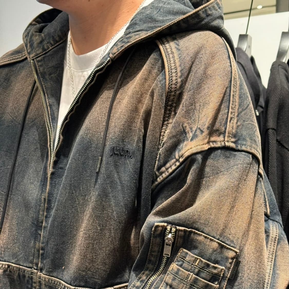 준지 24FW 컬렉션 후드 데님 마원 점퍼 상품이미지3