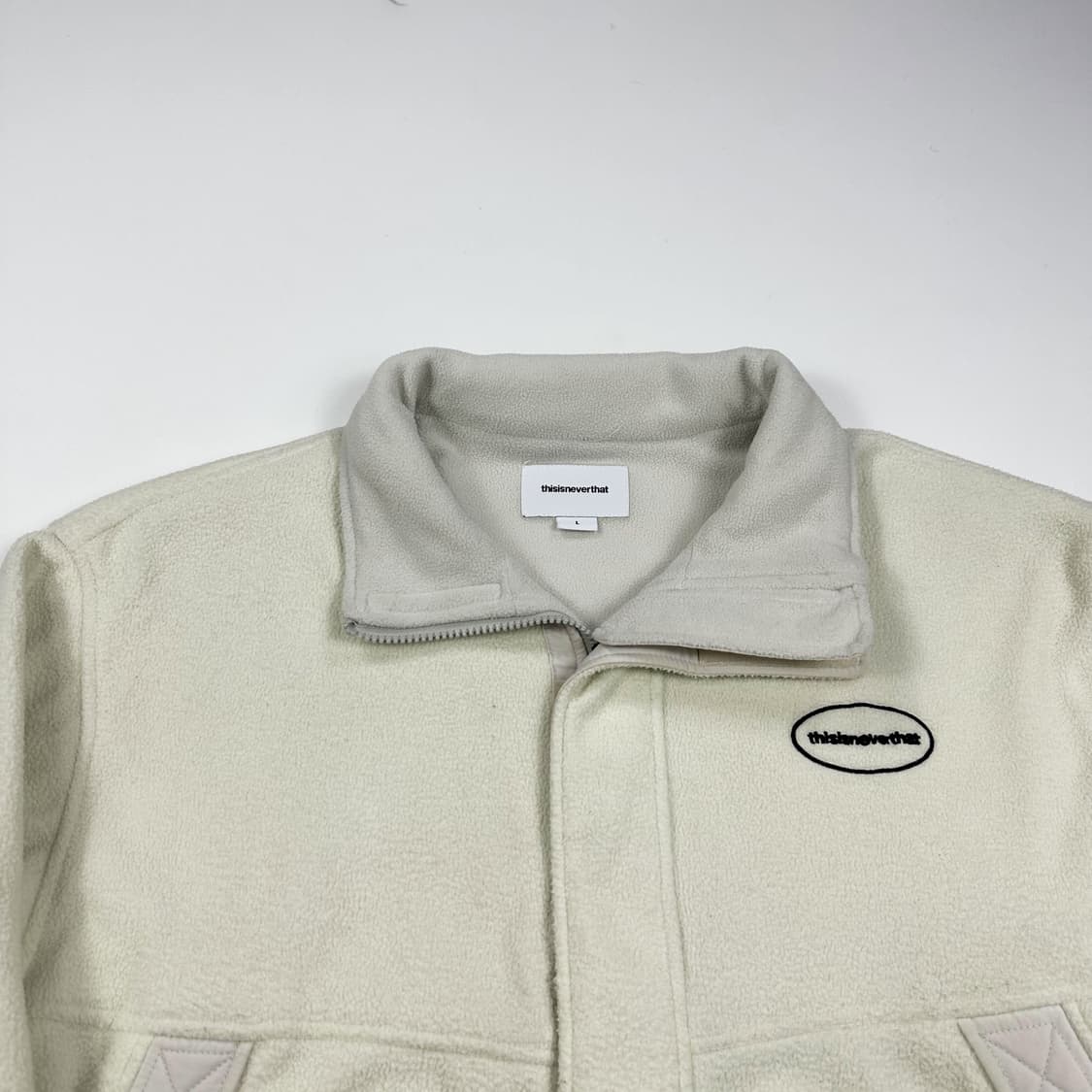 디스이즈네버댓 (디네댓) 화이트 후리스 블루종자켓 (L) 상품이미지1