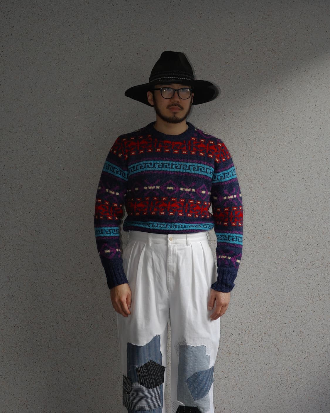 80‘s Chaps 랄프로렌 아즈텍 패턴 셰틀울 니트 상품이미지5