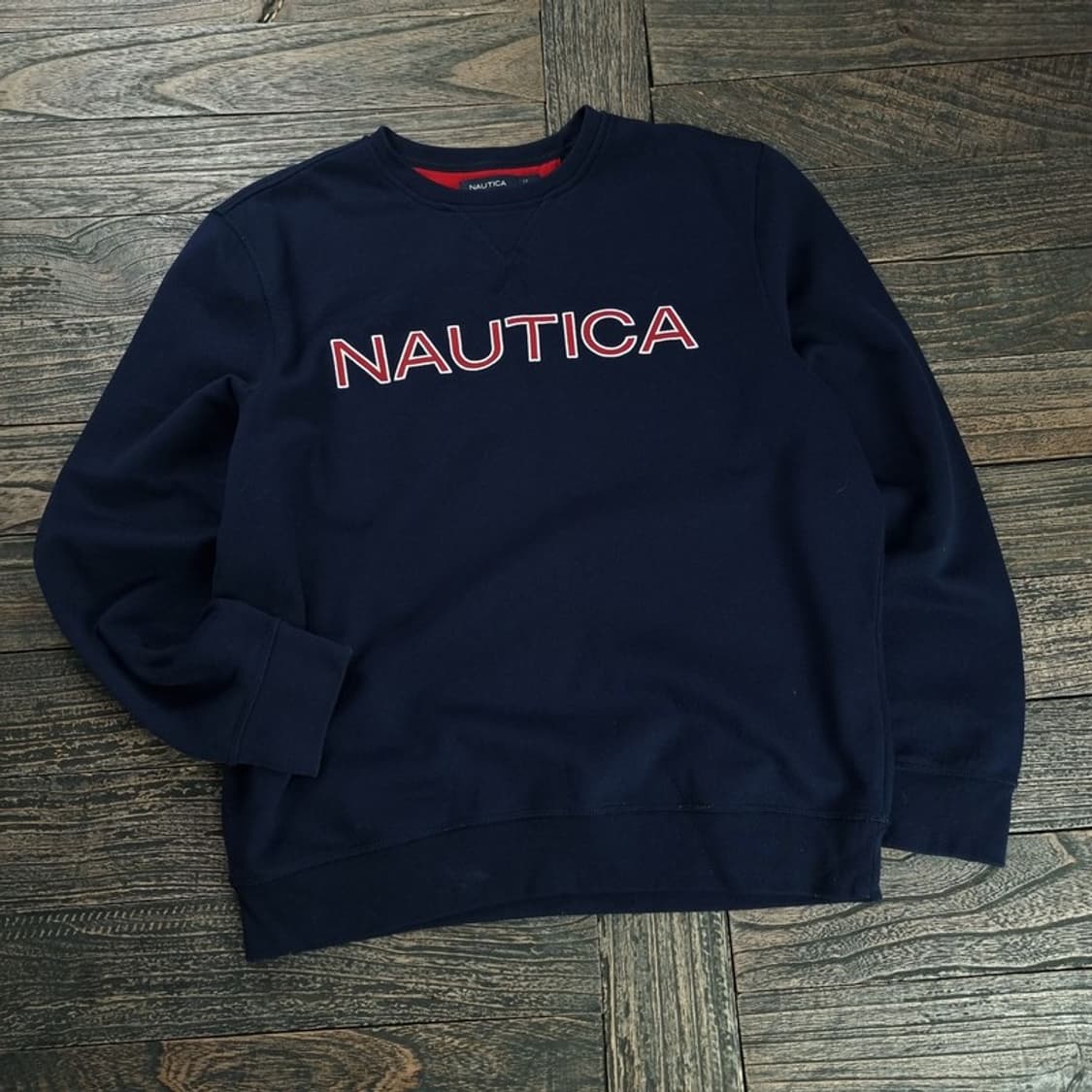 [노티카] 빅로고 패치 맨투맨 네이비 M18981 상품이미지1