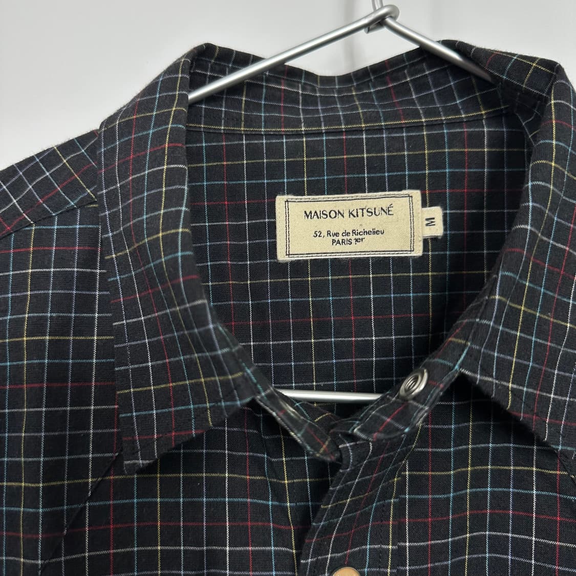 메종키츠네 폭스패치 체크셔츠 상품이미지4