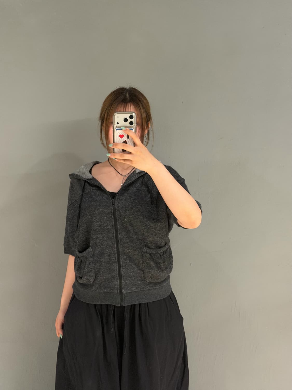 kawaii pocket point hood zip-up 상품이미지2