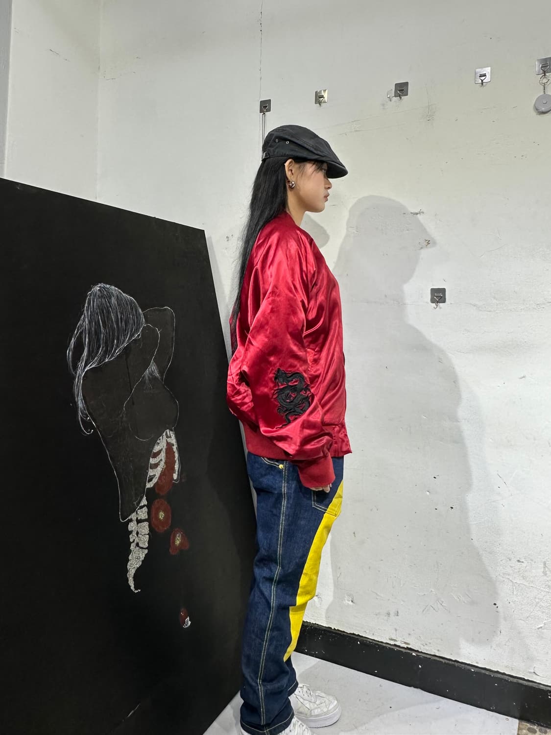 지드래곤 콜라보 빨강 스카잔 자켓 상품이미지3