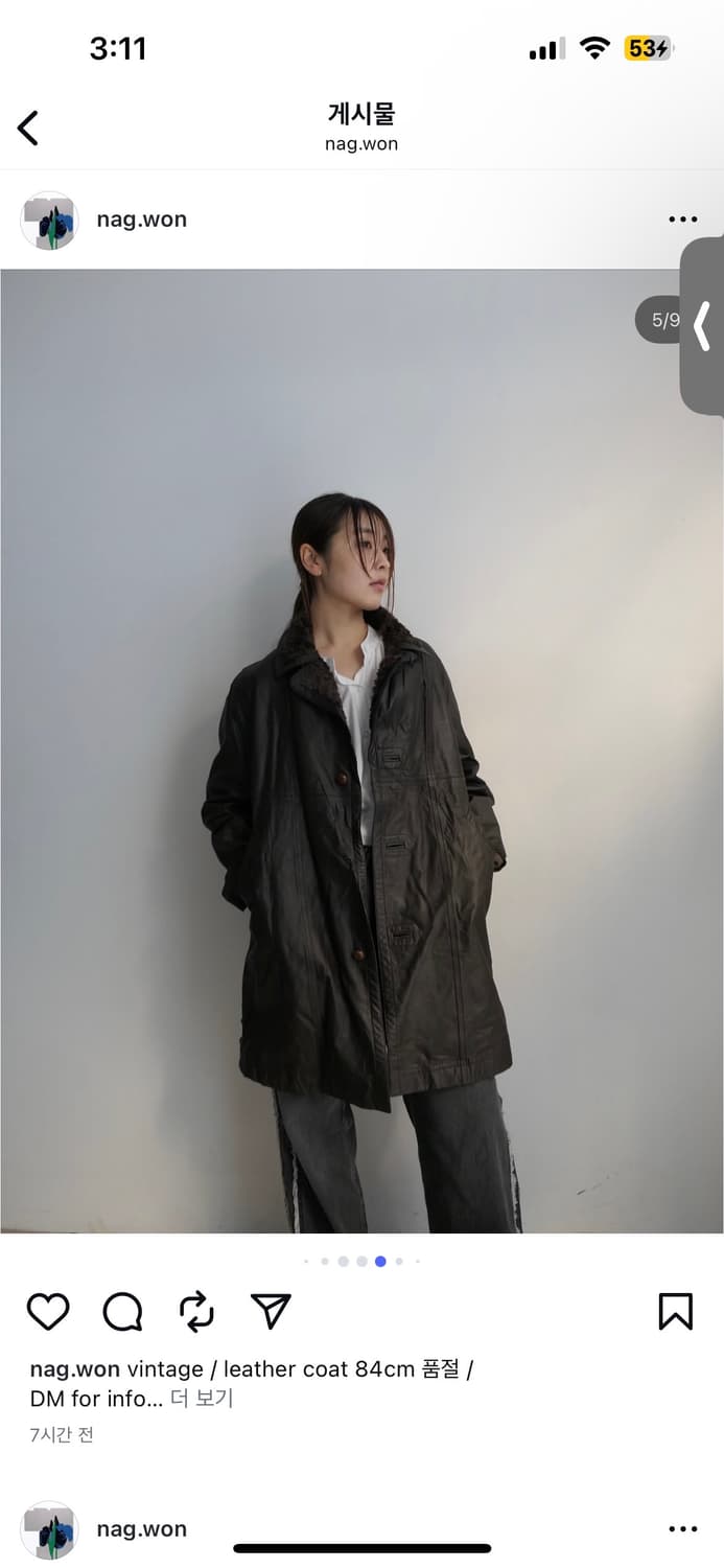 낙원 빈티지 양가죽자켓 상품이미지5