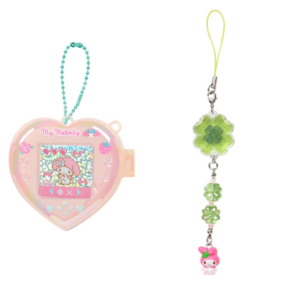 산리오 시크릿 게임기st키링 클로버 스트랩 마이멜로디 세트 상품이미지1