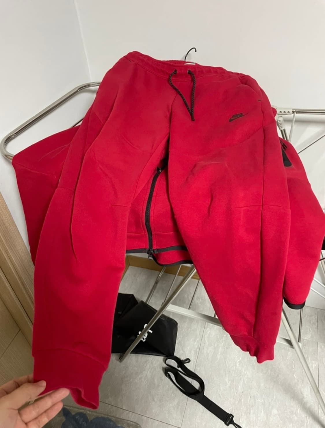 나이키 테크 플리스(테크팩) 레드 세트 상품이미지2