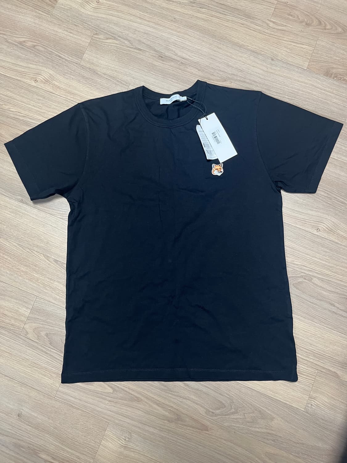 [새상품/L] 메종키츠네 폭스헤드 반팔 티셔츠 블랙 상품이미지1