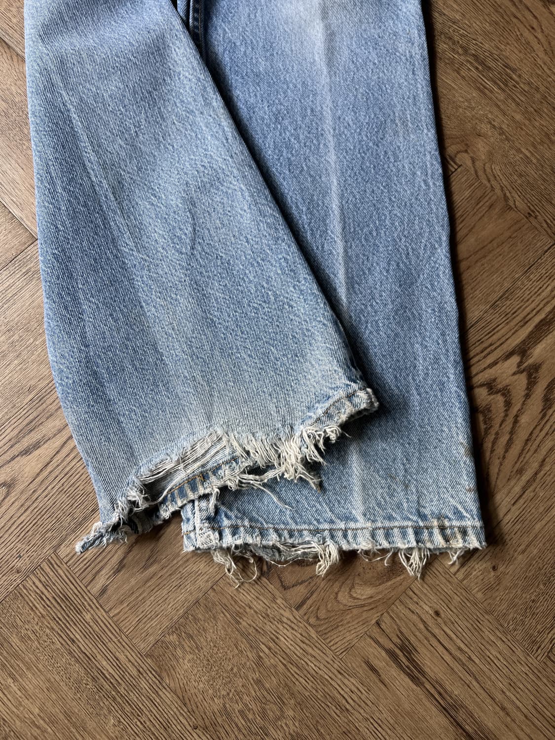 [35]90s 리바이스 517 Made in USA 빈티지 워싱 플레어진 상품이미지6