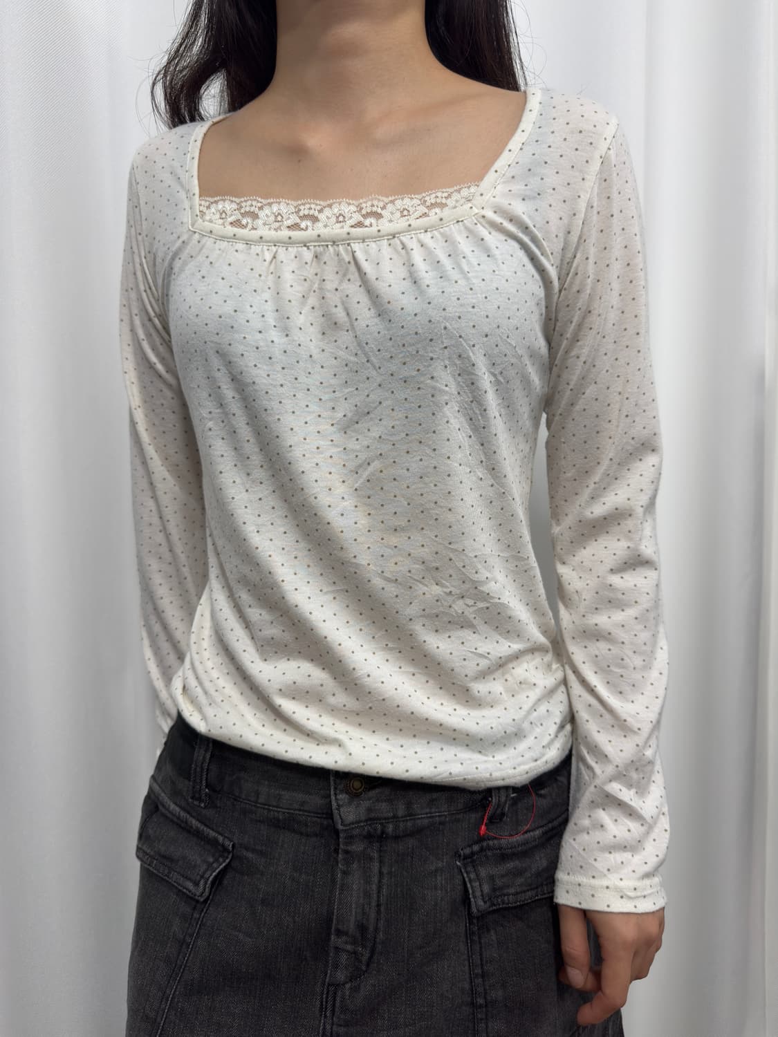 dot lace longsleeve 상품이미지2