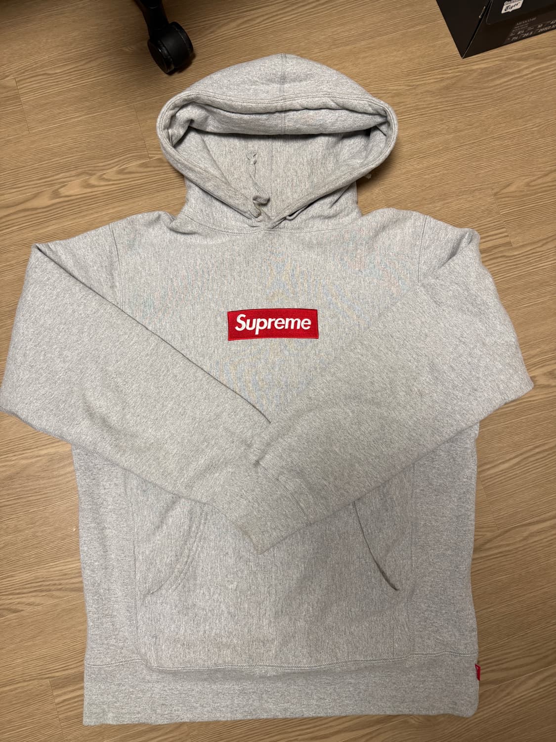 슈프림 박스로고 후드 회빨 L 상품이미지1