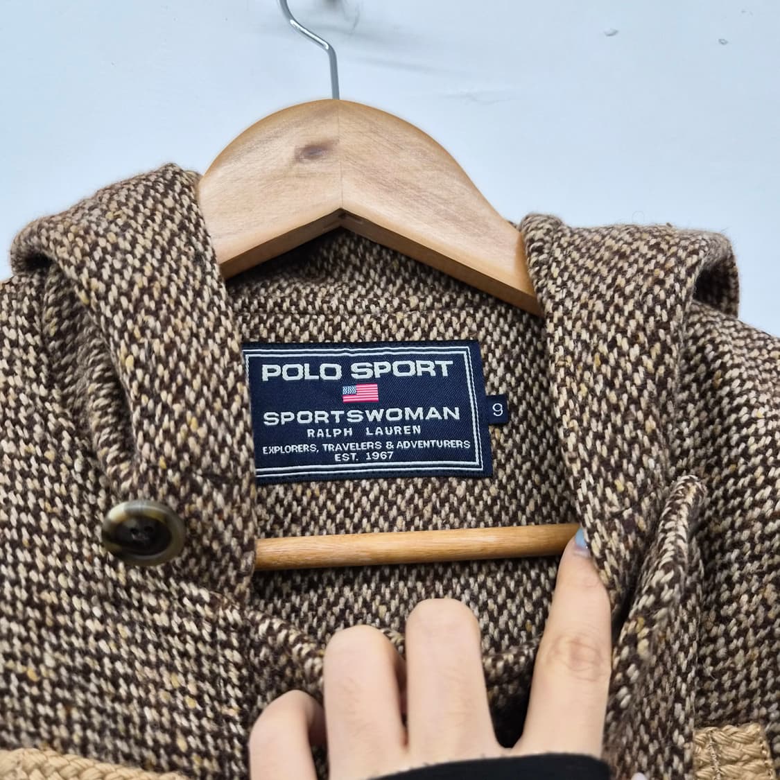 폴로스포츠 브라운 떡볶이 롱 코트 여성 M 상품이미지4