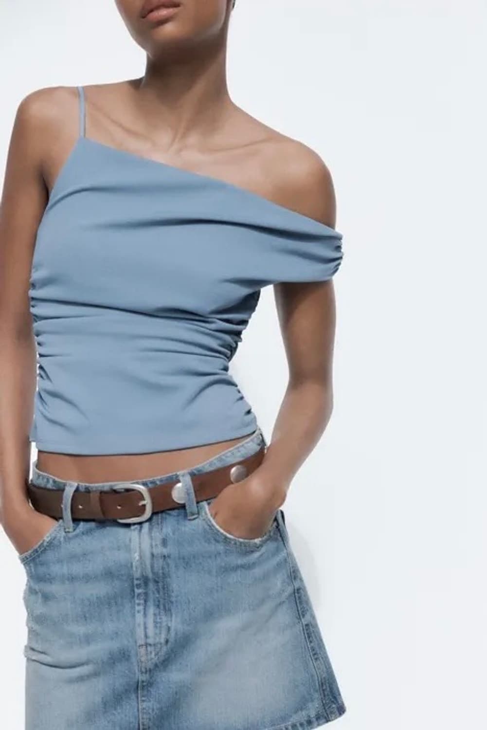 ZARA 자라 원숄더 셔링 탑 상품이미지1