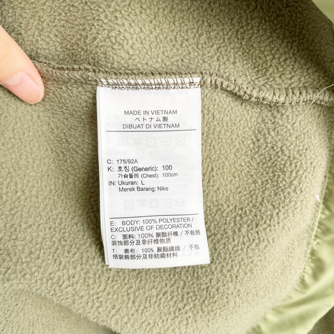F2 나이키 클럽+ 플리스 윈터라이즈드 크루넥 미디엄 올리브 맨투맨 10 상품이미지5