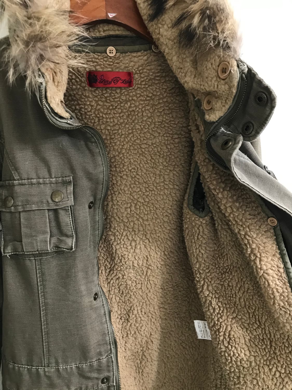 (세트 할인 가능) 빈티지 카키 딱붙 퍼 야상 사파리 자켓 상품이미지5