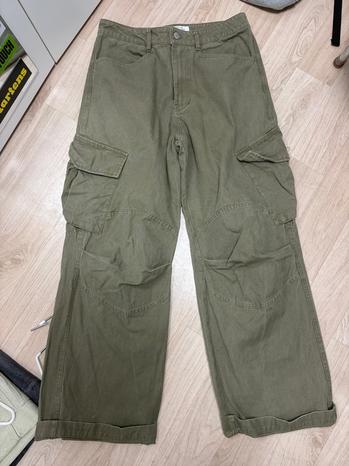 다이브인 무민서 베른 워시드 카고 팬츠 카키  상품이미지2