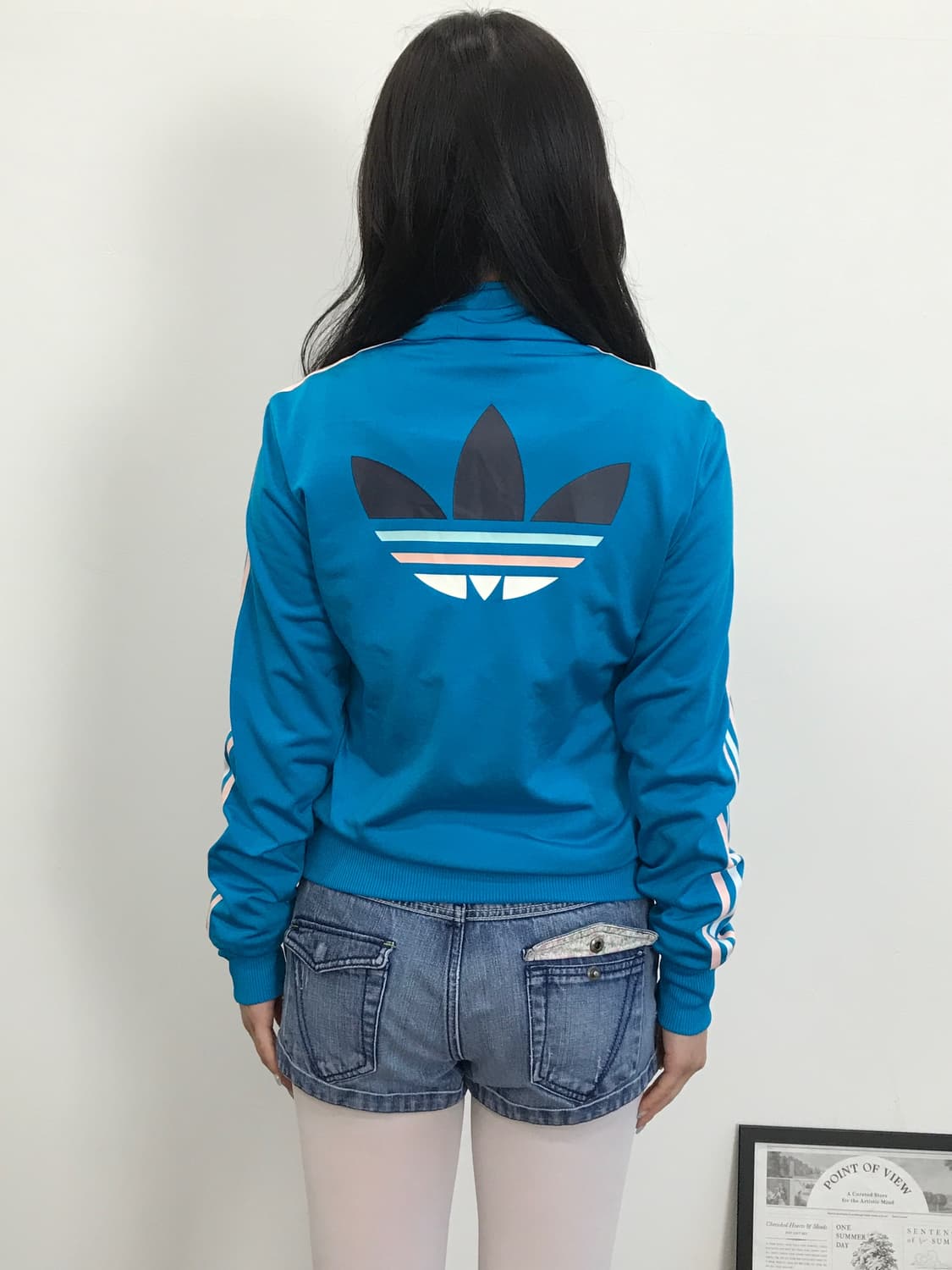 Adidas Cyan Blue & Pink Track Jersey 상품이미지1