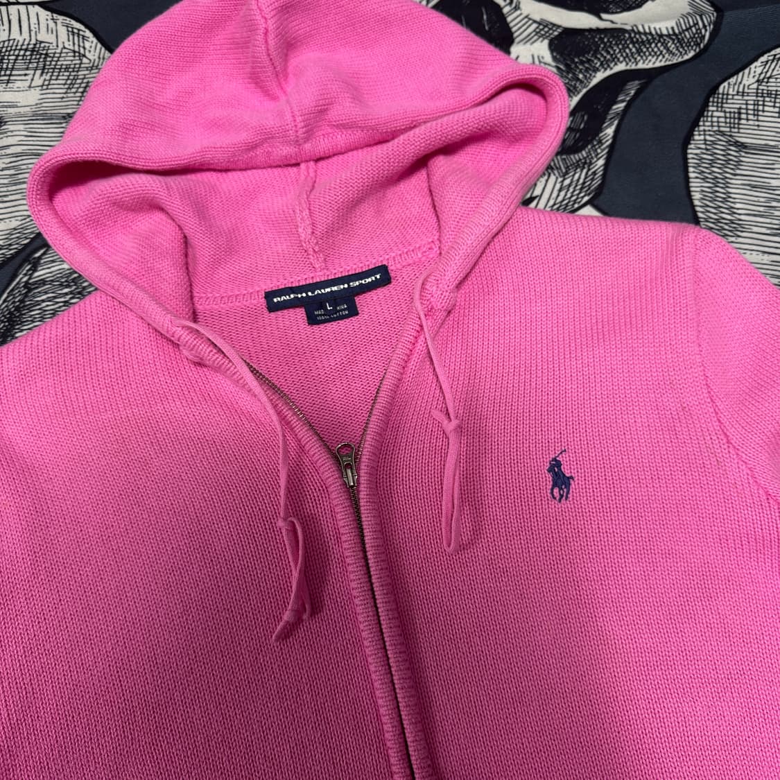 폴로랄프로렌 니트집업 후드 여성 L사이즈 상품이미지2