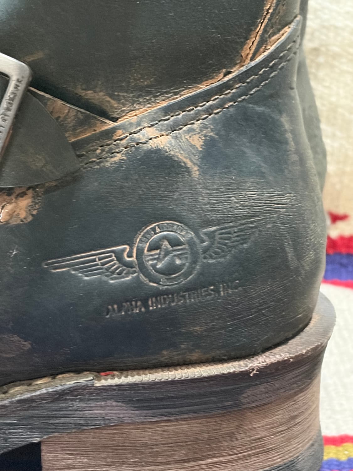 알파인더스트리 빈티지 가공 엔지니어부츠 상품이미지7