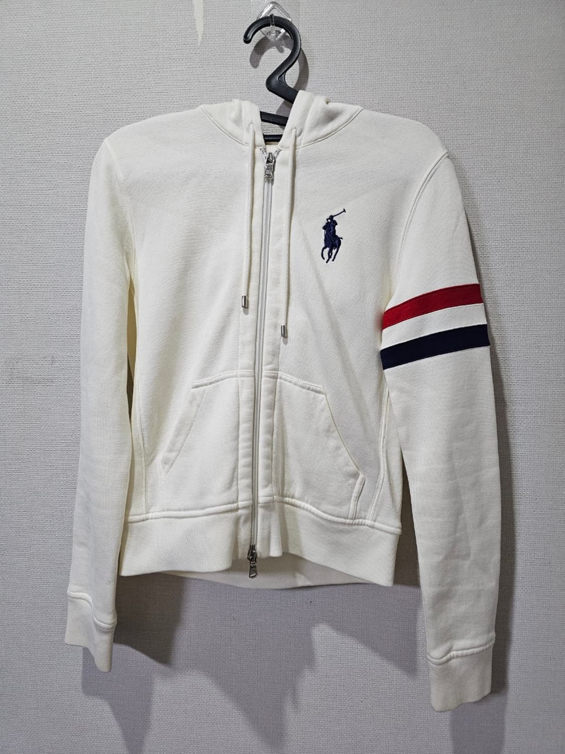 폴로 POLO 화이트 여자 빅포니 후드집업 90 / S 상품이미지1