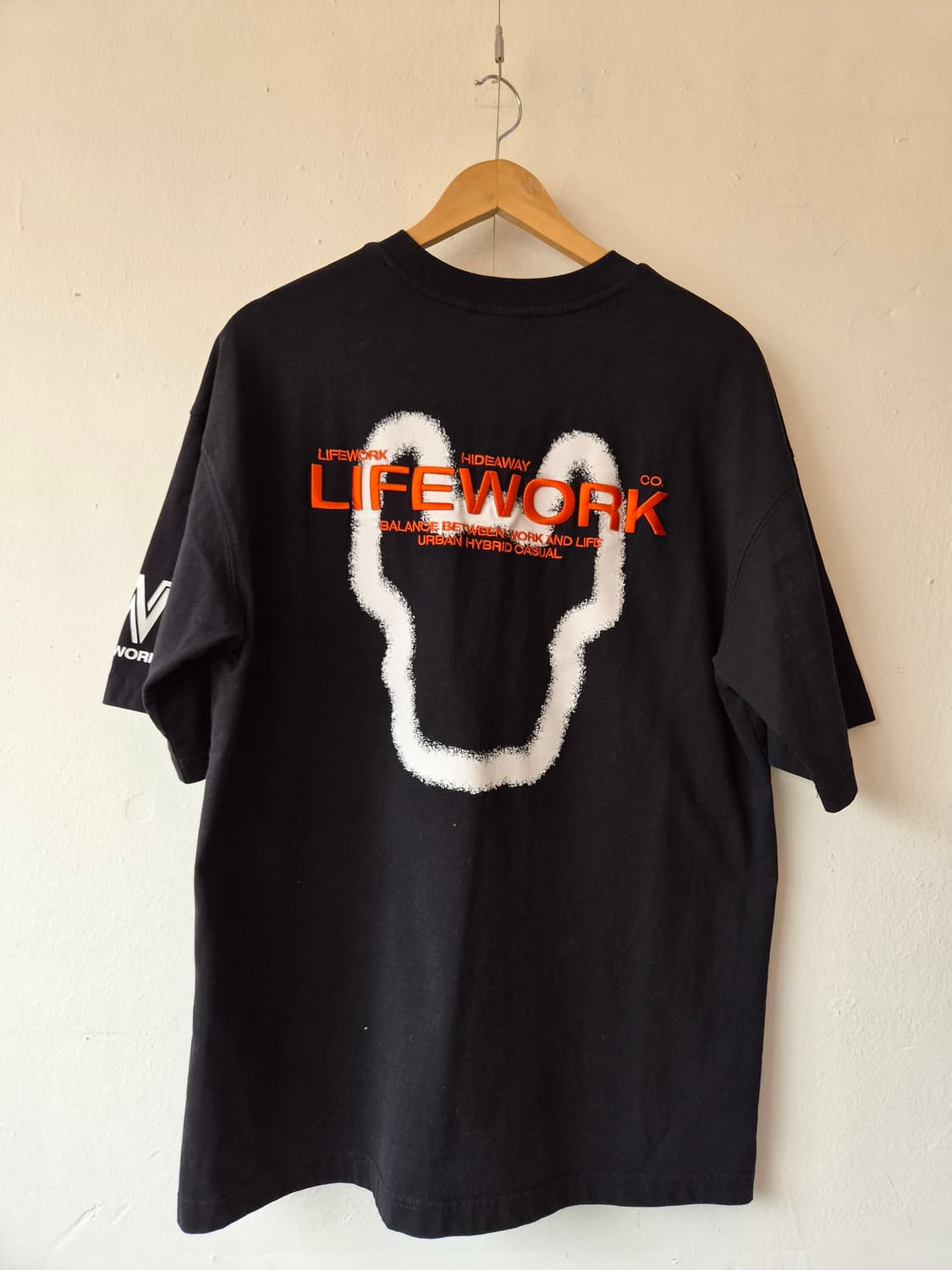 라이프워크 남성 블랙라운드반팔티셔츠 L사이즈 상품이미지3