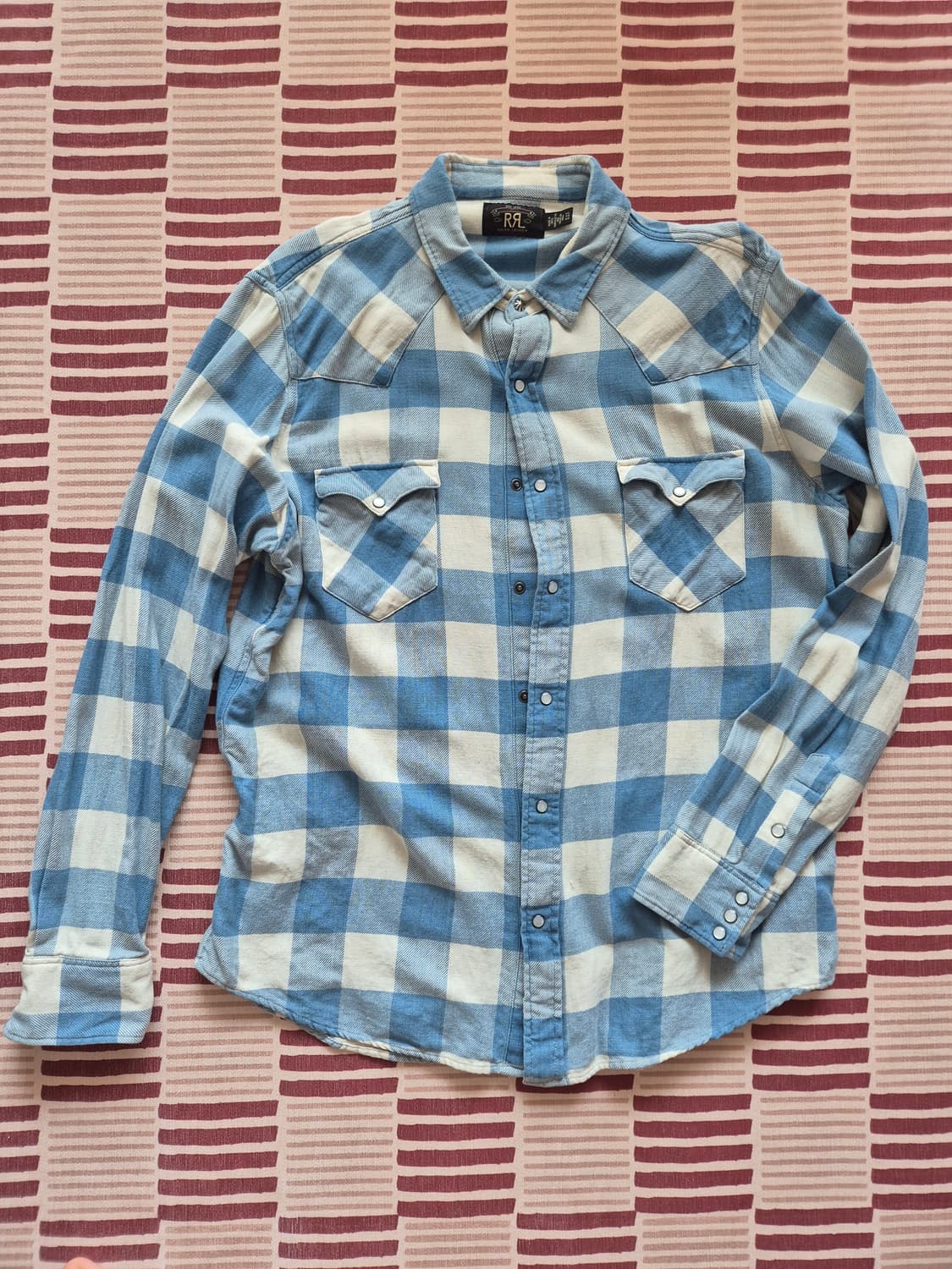 RRL 플래드 트윌 웨스턴 셔츠 XL 상품이미지1