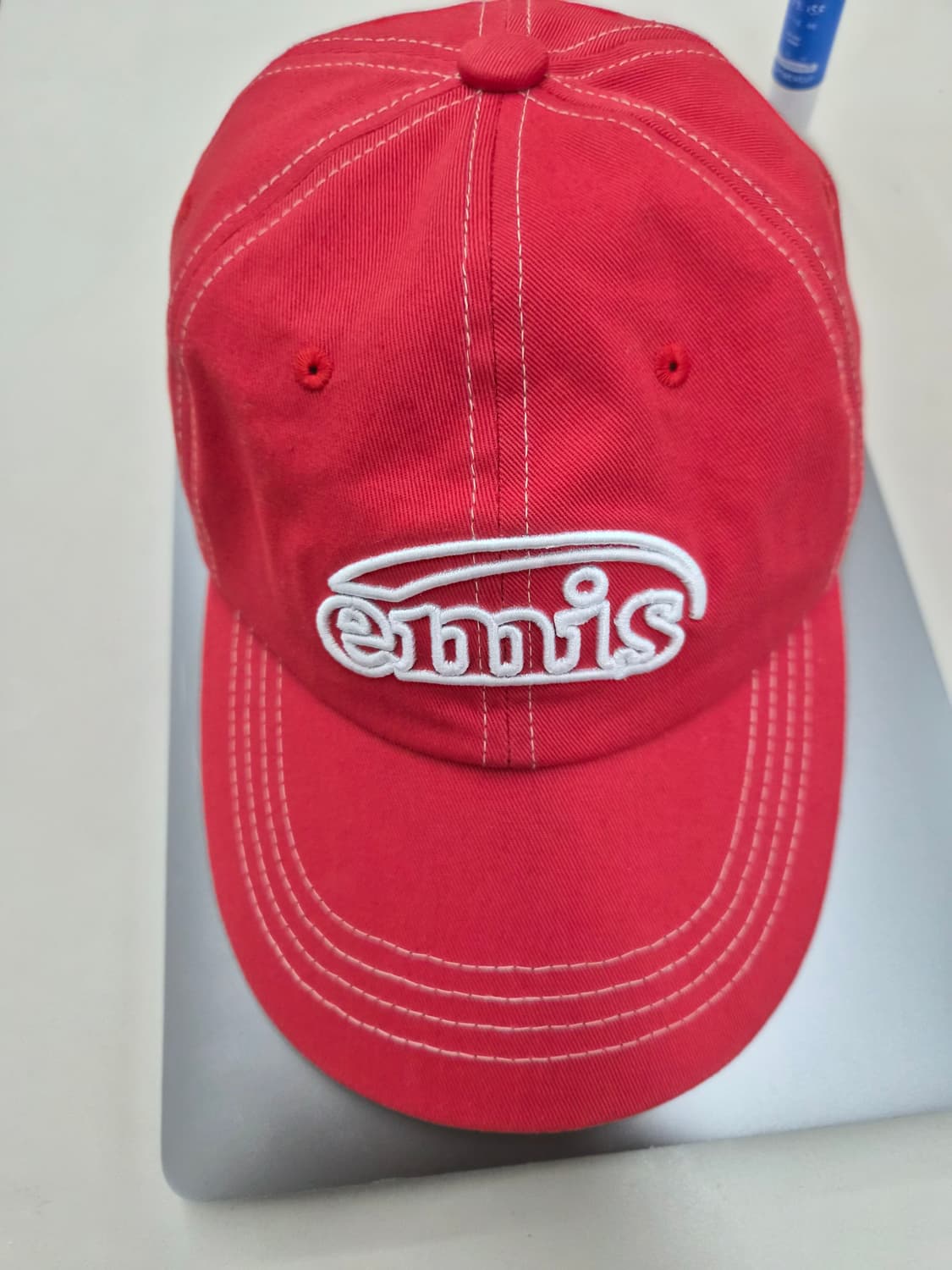 OS) emis 이미스 화이트 스티치 볼캡 팝니다 상품이미지2