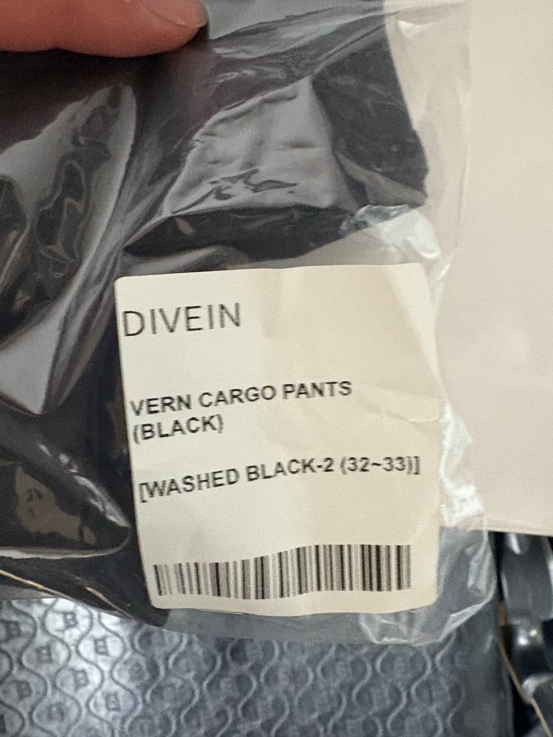 다이브인 베른 카고 팬츠 블랙 팝니다 상품이미지3