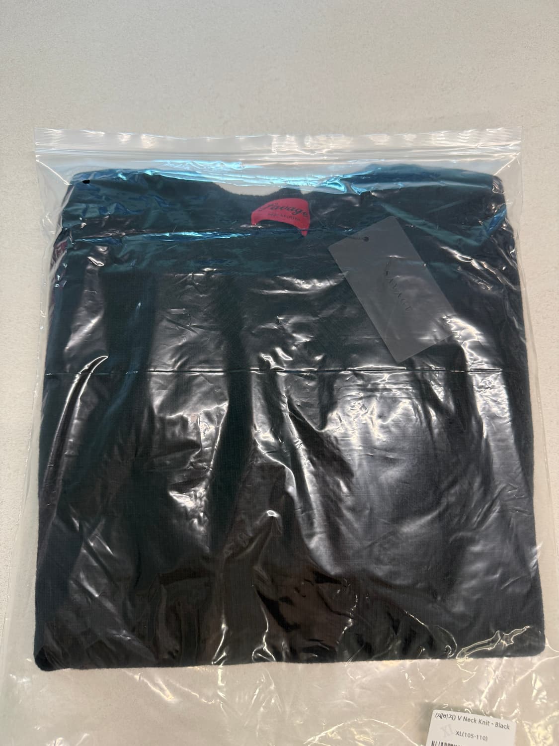 세비지 브이넥니트 블랙 XL 상품이미지2