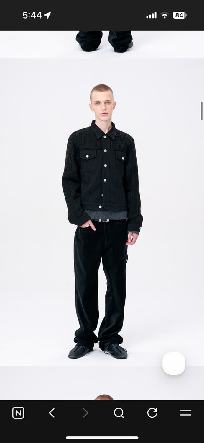 애니타임로릭 ZINNIA MIX JACKET-BLACK (L 사이즈) 상품이미지2