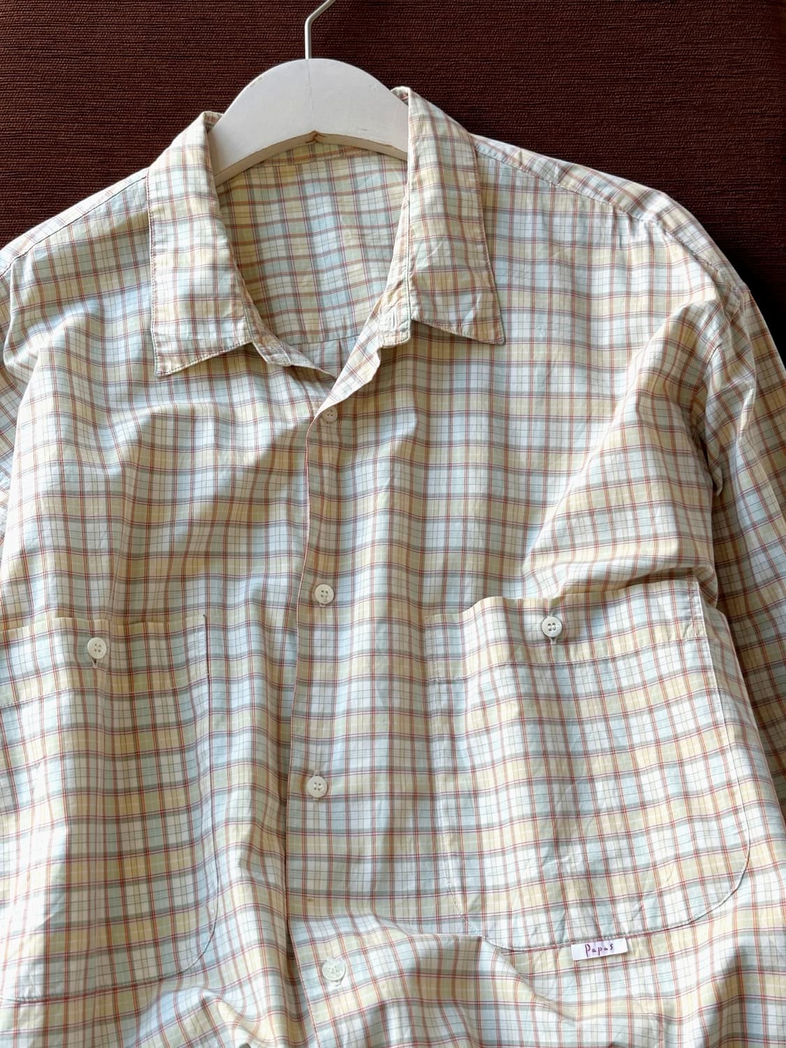 Light cotton big silhouette check shirt 상품이미지4