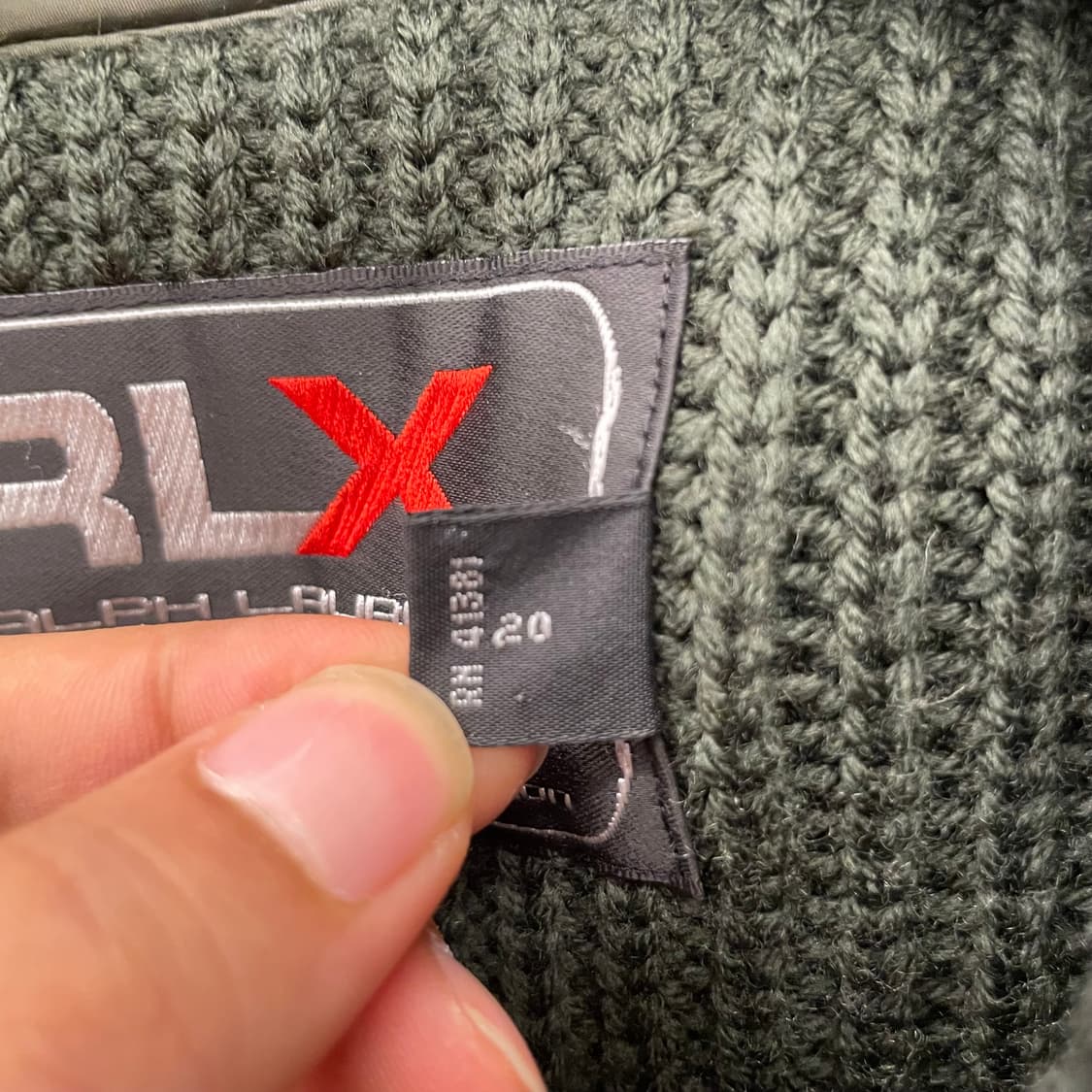 90s RLX by 폴로 랄프로렌 니트 암 플랩 포켓 밀리터리 헌팅 자켓 상품이미지8