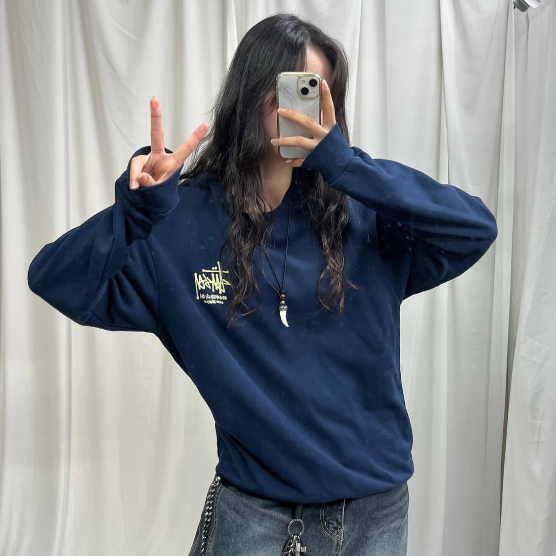 Stussy navy mtm 상품이미지3
