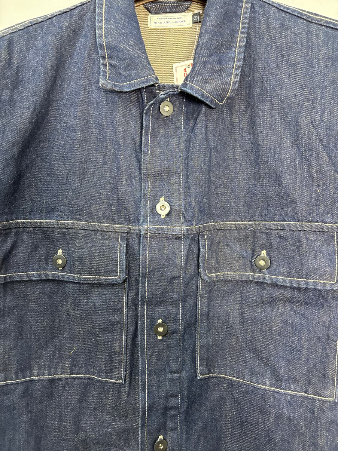 니코앤드 캐주얼 스티치 진청 데님 자켓 A3381 상품이미지3
