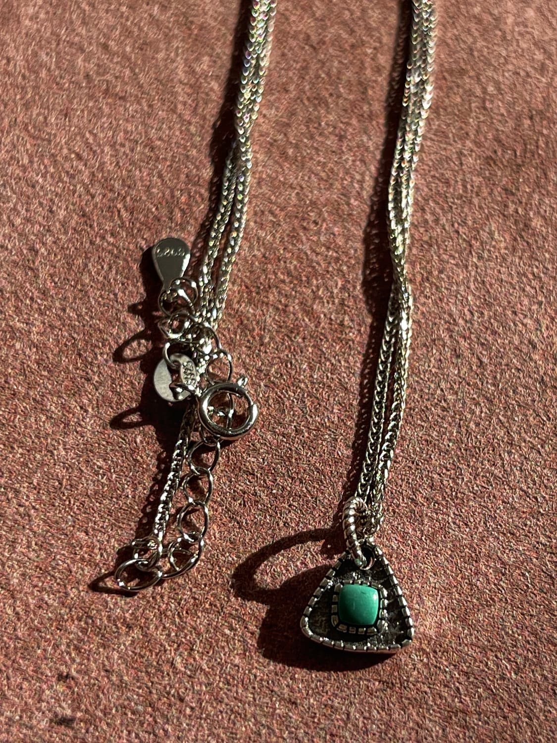 S925 Triangle Pendant Necklace 남자목걸이 상품이미지2