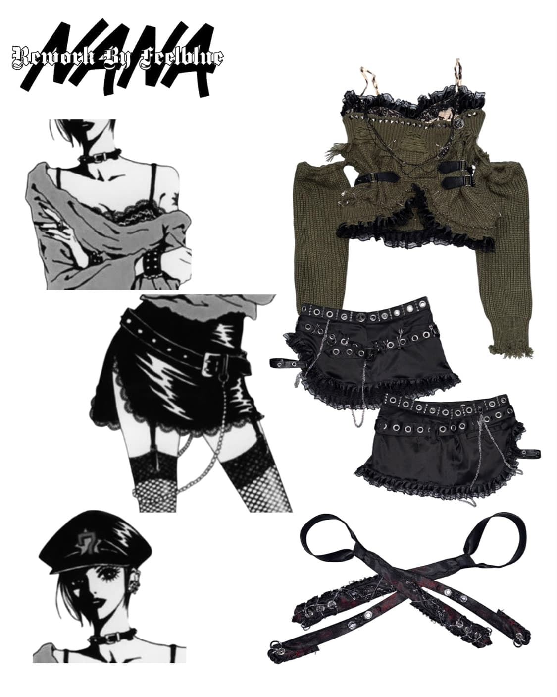REWORK 032  CHAIN BURN GRUNGE PUNK SET 상품이미지2