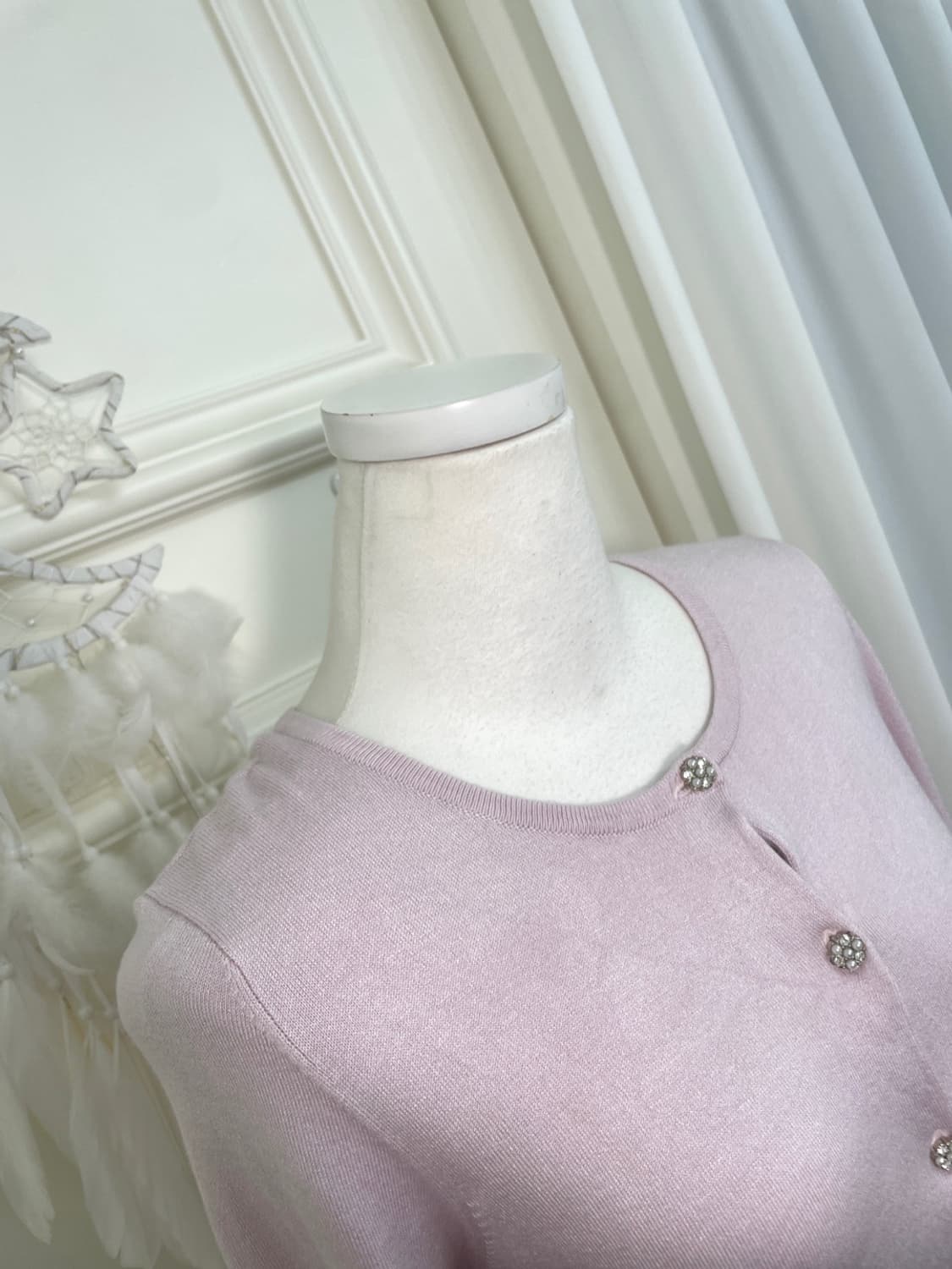 pink lavender cubic button slim cardigan 상품이미지8