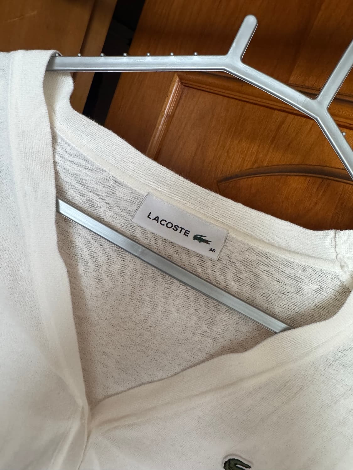 라코스테 여성용 아이보리 가디건 상품이미지2