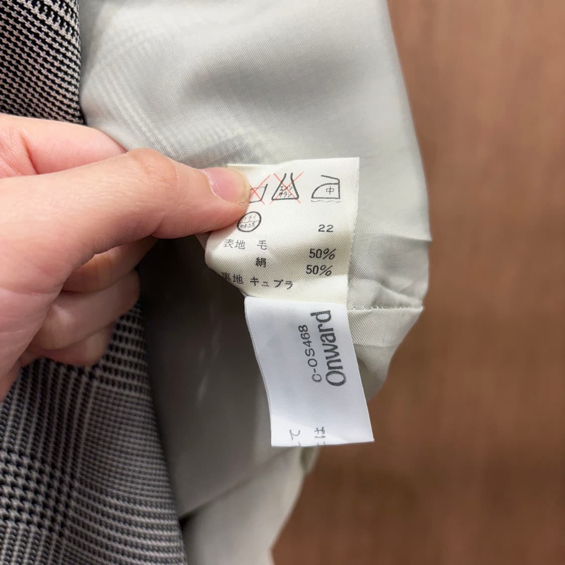 캘빈클라인 울 블렌드 미디 스커트 미니멀 글렌 체크 패턴 디테일 그레이 상품이미지8