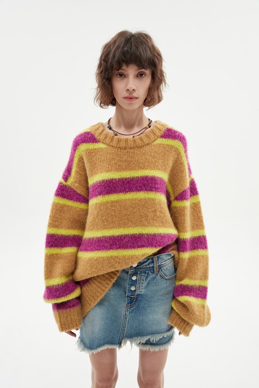 앤더슨벨(Andersson Bell) 유니섹스 알파카 스트라이프 스웨터 상품이미지1