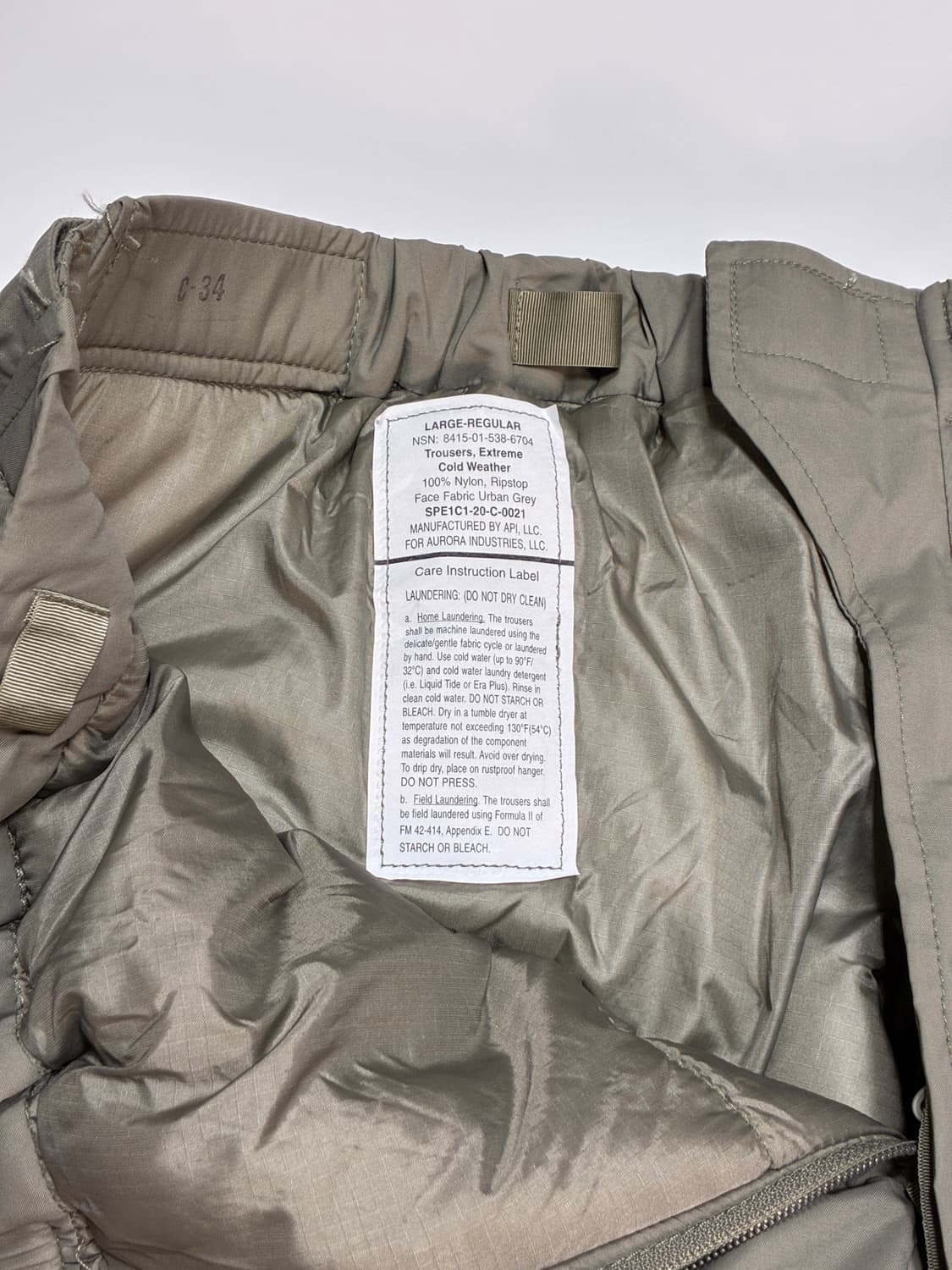 미군 프리마로프트 패딩 바지 (34-36) 상품이미지3