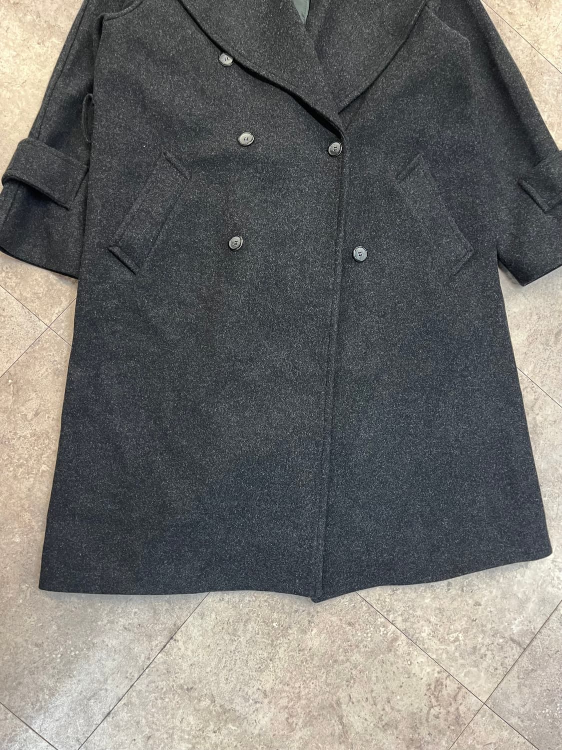 파블로 더블 롱코트 차콜 L #csz3036 상품이미지5