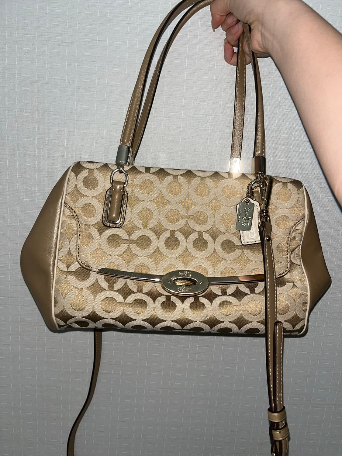 Rare🤎coach beige sholder bag 상품이미지1