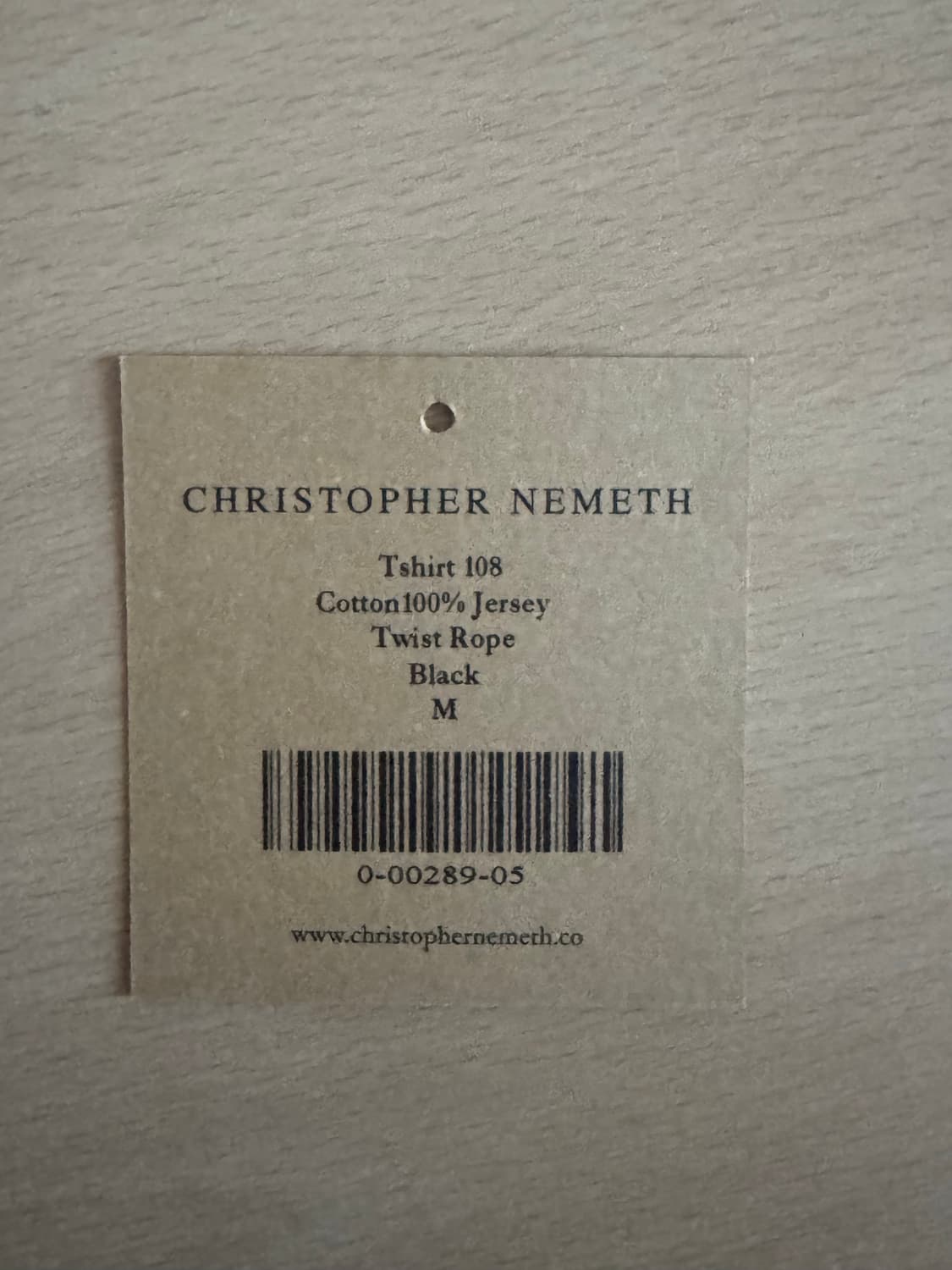 크리스토퍼 네메스 롱슬리브 108 트위스트 로프 블랙 M 상품이미지7