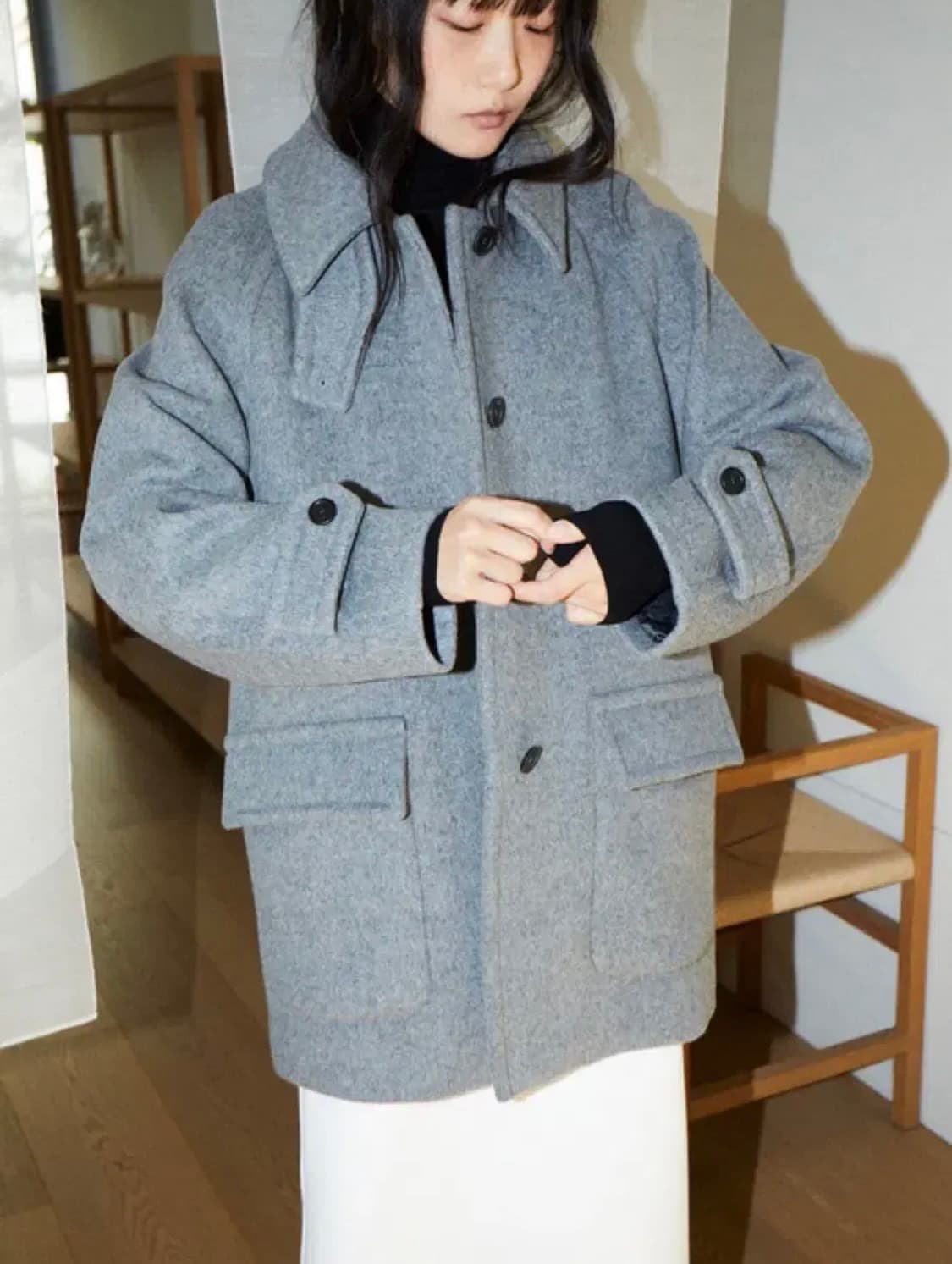 모노하 하프 코트 상품이미지1