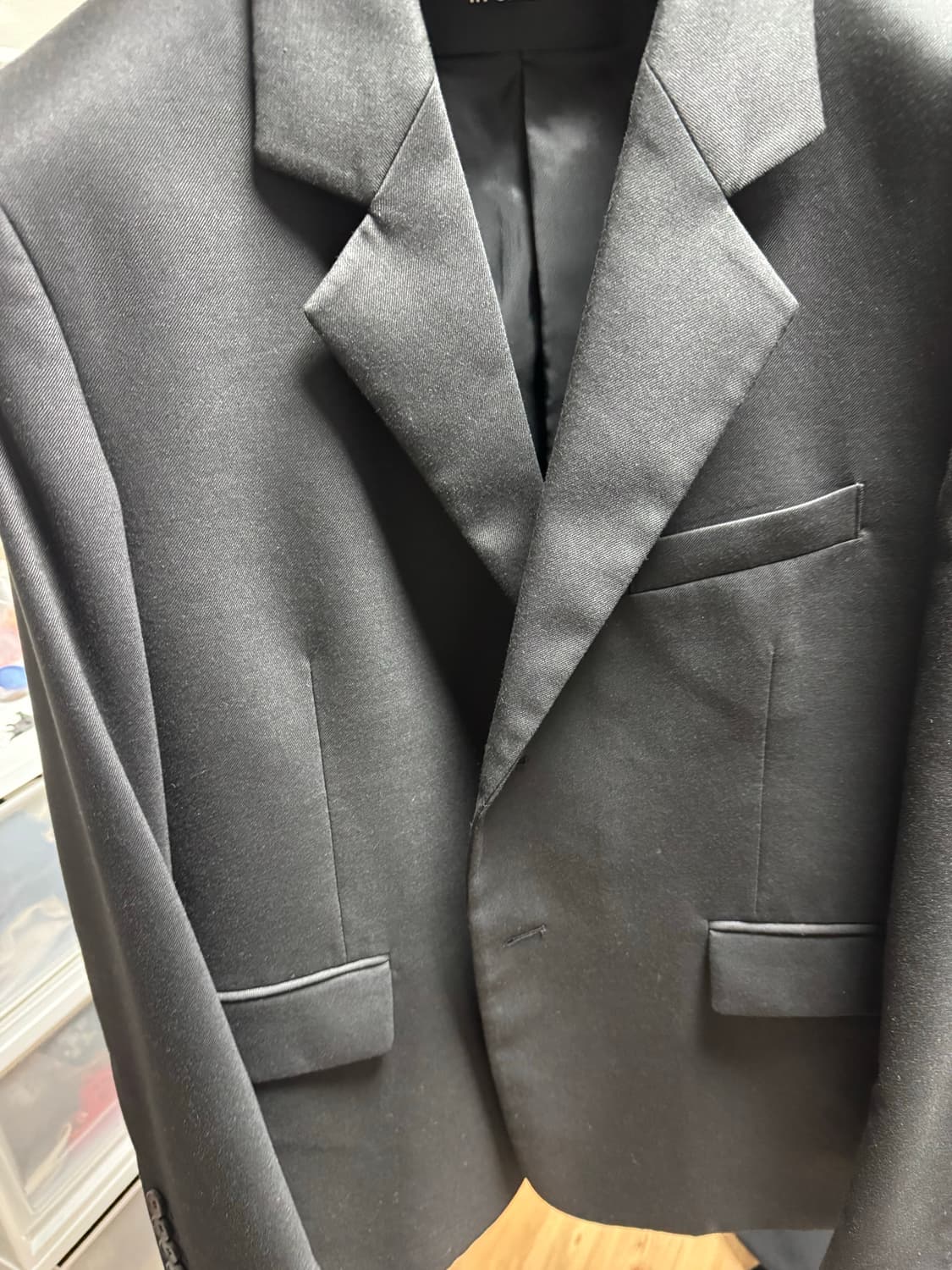 인사일런스 오버사이즈 울 블레이저 BLACK 상품이미지1