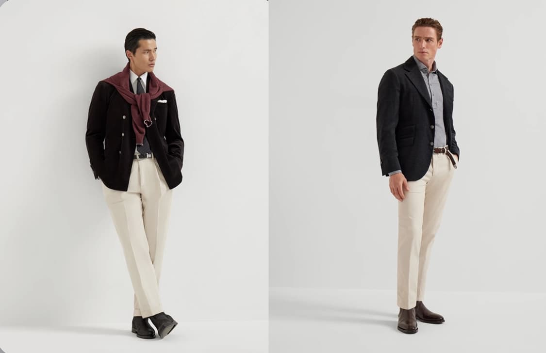 브루넬로 쿠치넬리 /크림 베이지 치노 팬츠 / 54 (새상품) 상품이미지9