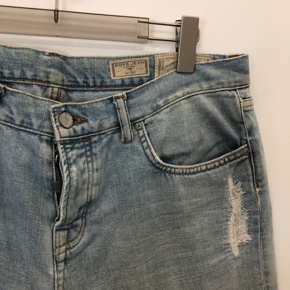 올세인츠 연청 크롭데님진 32 인치 상품이미지2