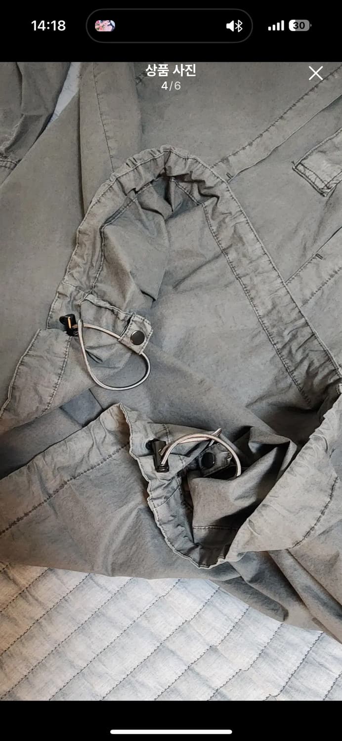 준지 가먼트다잉 그레이 아노락 셔츠 50 상품이미지4