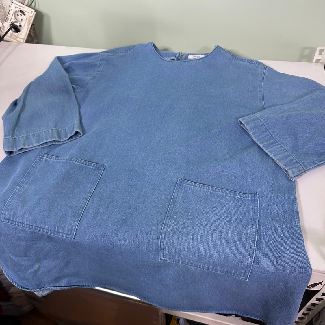 우먼OS 스튜디오톰보이 A라인 연청워시드 데님원피스 상품이미지2